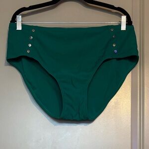 Time and Tru Green High Waisted Bikini Bottoms